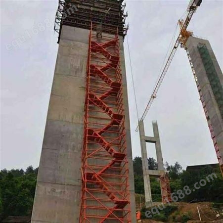 桥梁路桥施工安全爬梯  高墩基坑施工笼式爬梯梯笼 高墩基坑施工笼式爬梯梯笼 高空建筑施工箱式安全爬梯 75型安全爬梯