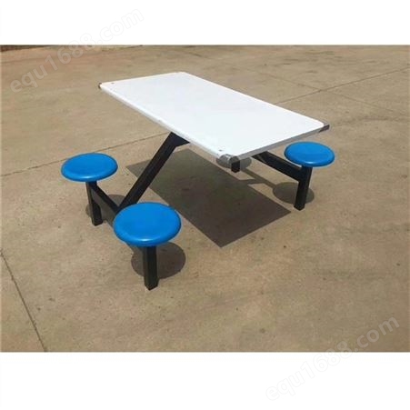 四人连体不锈钢餐桌椅 四人连体快餐桌椅生产厂家