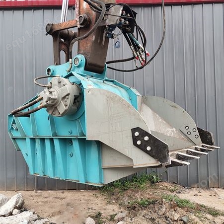 久固挖机改装 单轴液压破碎斗 建筑垃圾 鄂式粉碎机 磕石机