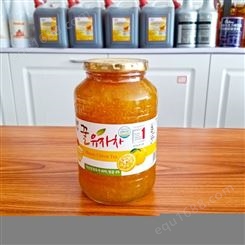全贤 蜂蜜柚子茶1kg 韩国柚子酱冲饮蜜炼茶果肉饮料