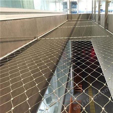 菱形柔性网 楼梯装饰防护不锈钢绳网润宁定制