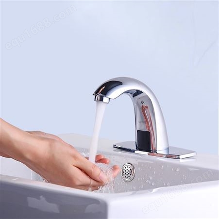 英特汉莎商用酒店全铜自动感应水龙头卫生间洗手脸盆水龙头智能感应出水