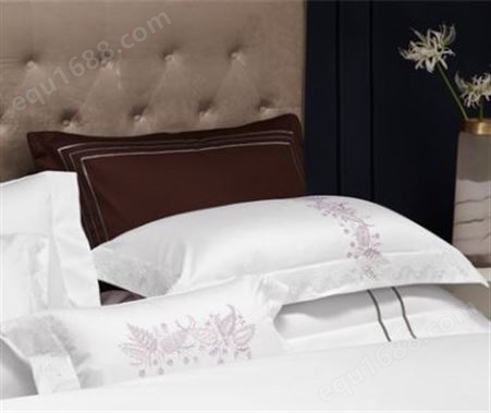 民宿酒店布草宾馆床上用品床单被罩枕套四件套全棉