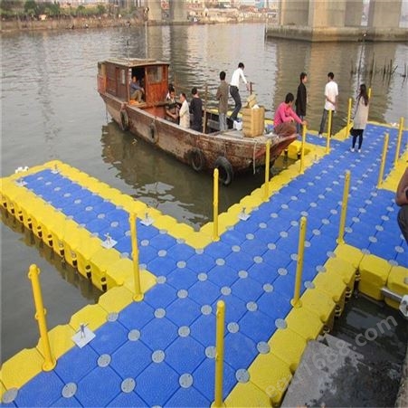 聚乙烯材质水上浮台码头 水面钓鱼平台 渔业养殖塑料浮台 宁波天蔚