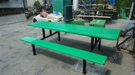 粤华扬学校学生工厂员工食堂玻璃钢连体餐桌椅