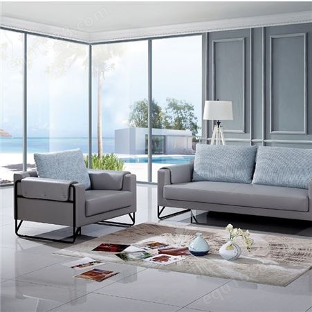 意式极简头层沙发-客厅小户型三人位布艺沙发-北欧简约现代真皮沙发