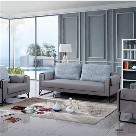 后现代轻奢沙发-客厅小户型皮质沙发-欧式沙发-美式轻奢真皮沙发