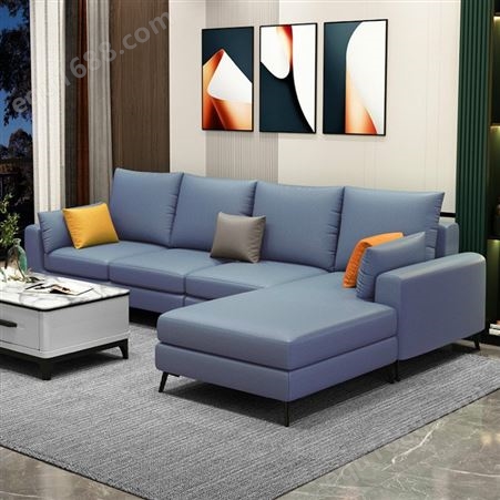 四川乳胶布艺沙发 大小户型客厅沙发 现代简约科技布沙发 可拆洗沙发