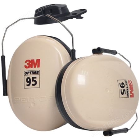 3M PELTOR H6P3E挂安全帽式隔音耳罩工业防护防噪声降噪音工地用