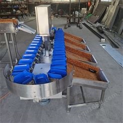 万疆机械 生蚝分级机 鲅鱼大小分选设备 海鱼称重分级流水线