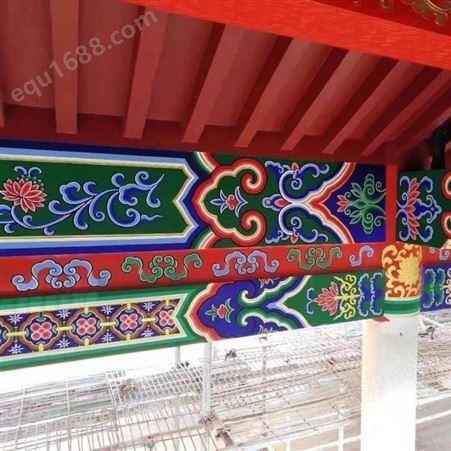 光盛 赣州经典中式门头彩绘装修 门楼彩画翻新设计