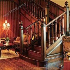 实木复合楼梯 别墅木质楼梯