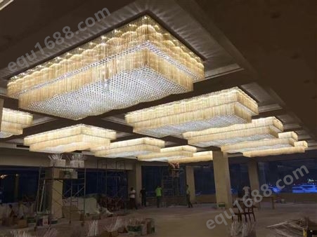 定制珠宝店宴会厅工程水晶过道酒店大堂灯具大型会议厅吸顶灯