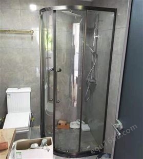 扇形淋浴房 304级不锈钢 镜面五金件 批发款式 上下轮