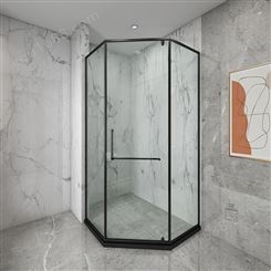 淋浴房非标定制 钻石型304不锈钢 干湿分离浴室隔断